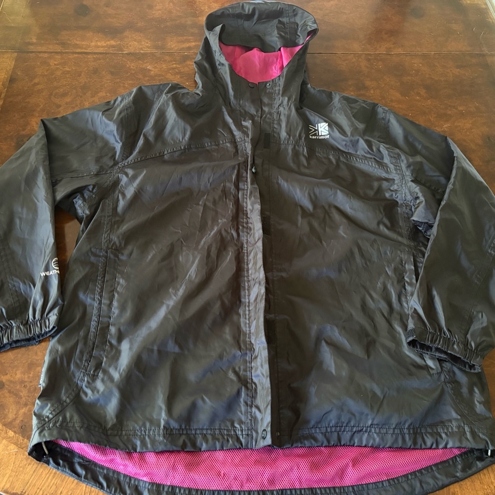 Women’s karrimor hiking trail casual windbreaker black Jacket with Pink Lining